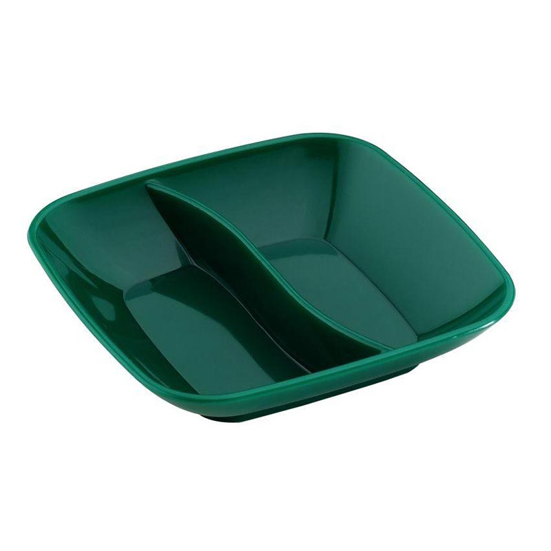 Bora Plastik Kare Bölmeli Sos Kabı, Polikarbonat, 8.5 cm, Yeşil — Bora Plastik
