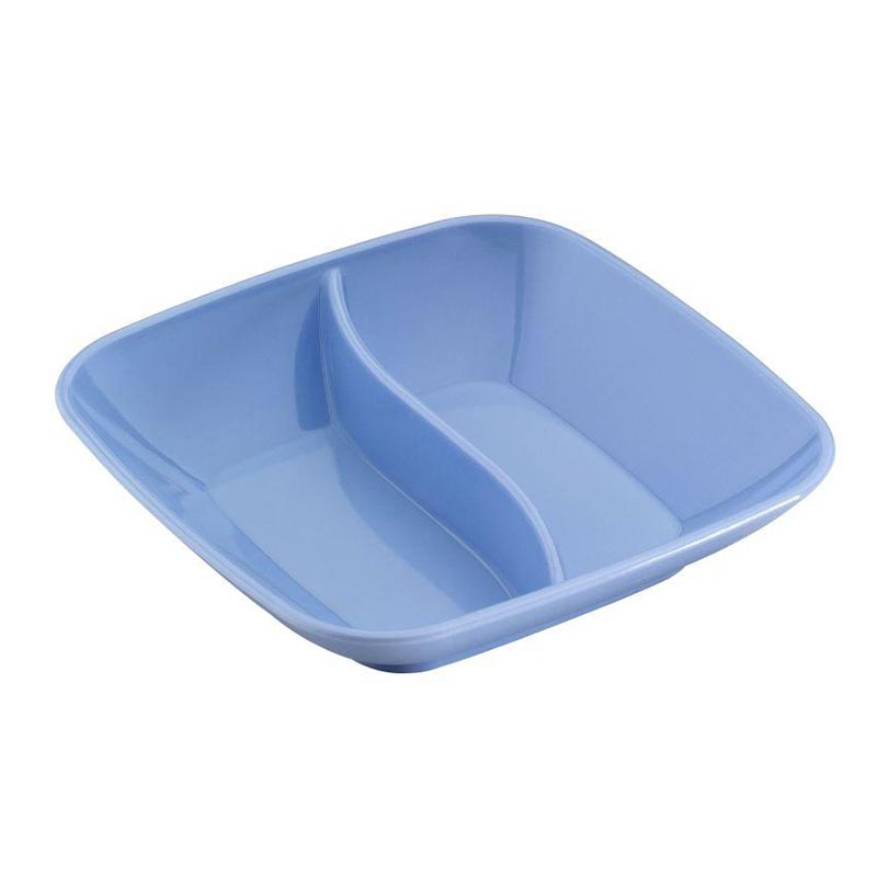 Bora Plastik Kare Bölmeli Sos Kabı, Polikarbonat, 8.5 cm, Mavi — Bora Plastik