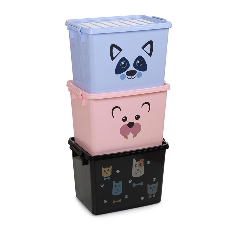 Bora Plastik Kasa, Tekerlekli, No: 22, Resimli Pet, 31.8 L — Bora Plastik