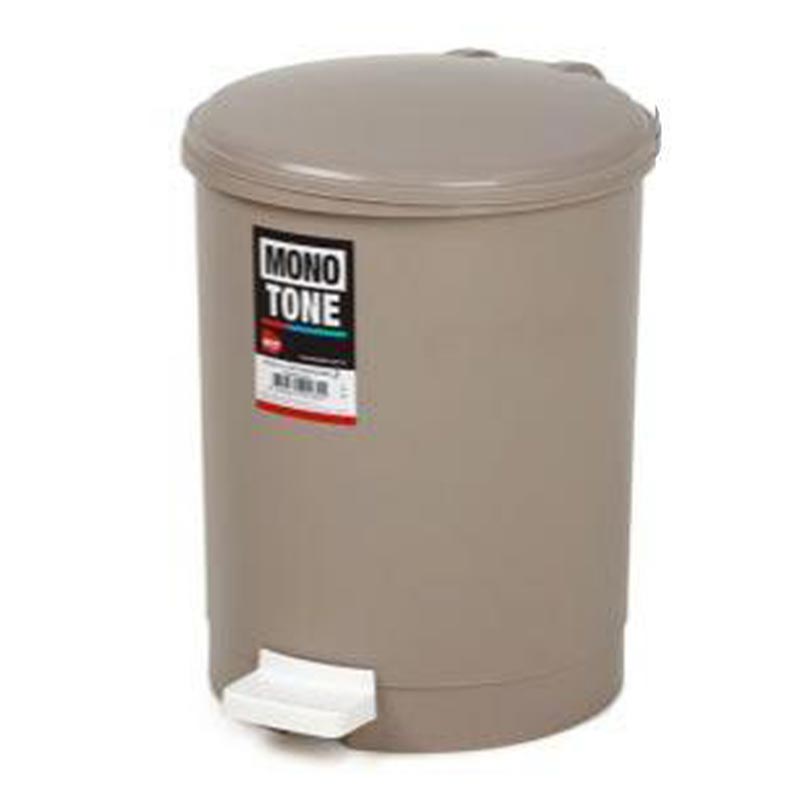 Bora Plastik Pedallı Çöp Kovası, No: 2, 12 L, Kahverengi — Bora Plastik