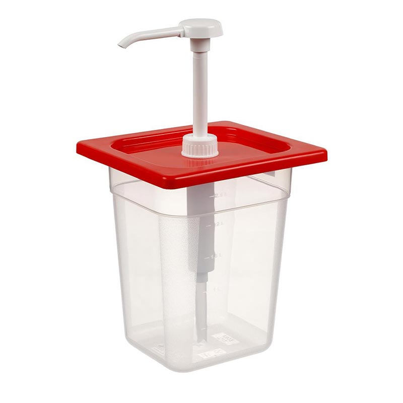 Bora Plastik Pompalı Kare Ketçap ve Mayonez Şişesi, Kilitli, 176x162x10 mm — Bora Plastik