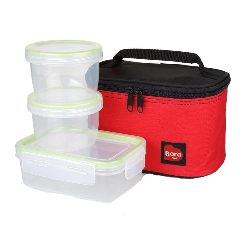 Bora Plastik Pratik Set, 3'lü, Çantalı — Bora Plastik