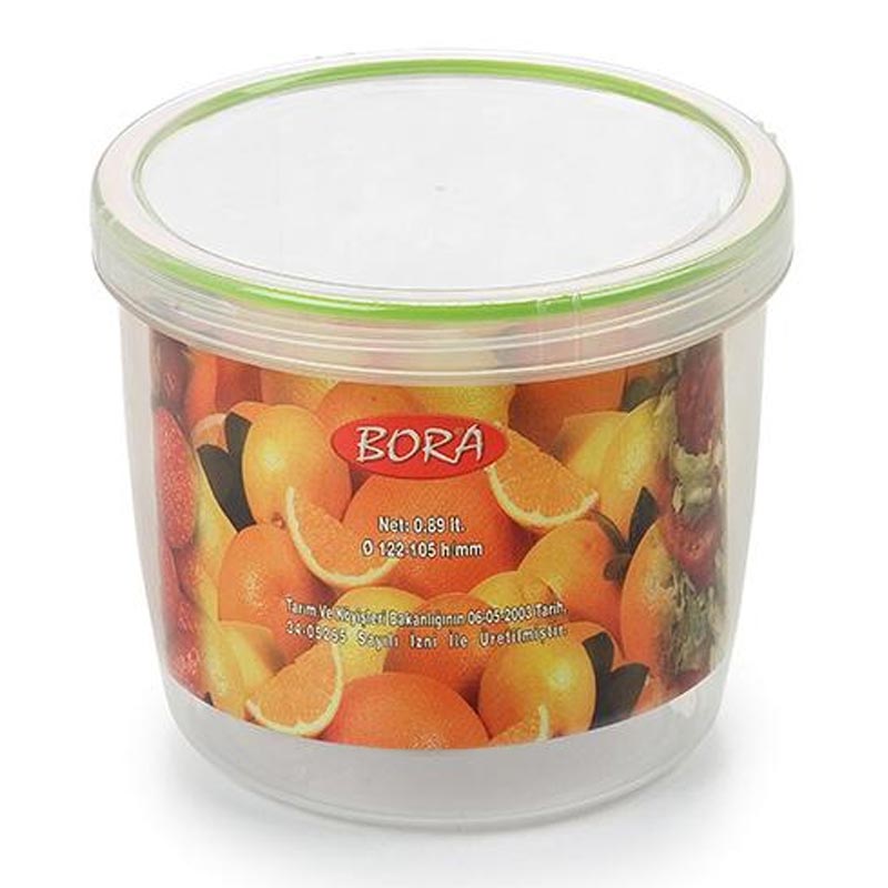 Bora Plastik Saklama Kabı, Contalı, Vidalı, 900 ml, No: 8, 0.89 L — Bora Plastik — Görsel 1