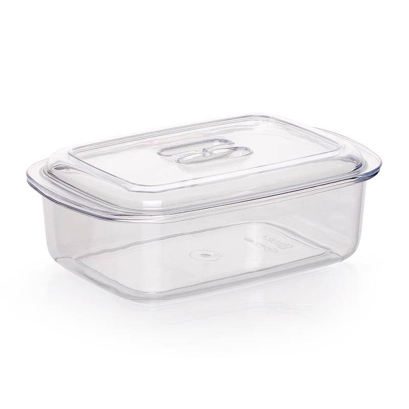 Bora Plastik Saklama Kabı, Kristal, No: 2, 0.80 L — Bora Plastik