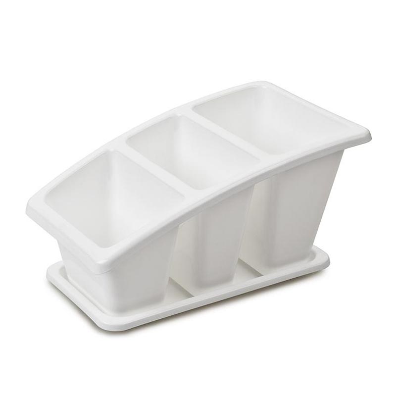 Bora Plastik Tezgahüstü Tepsili Kaşıklık, 14x22x12 cm — Bora Plastik