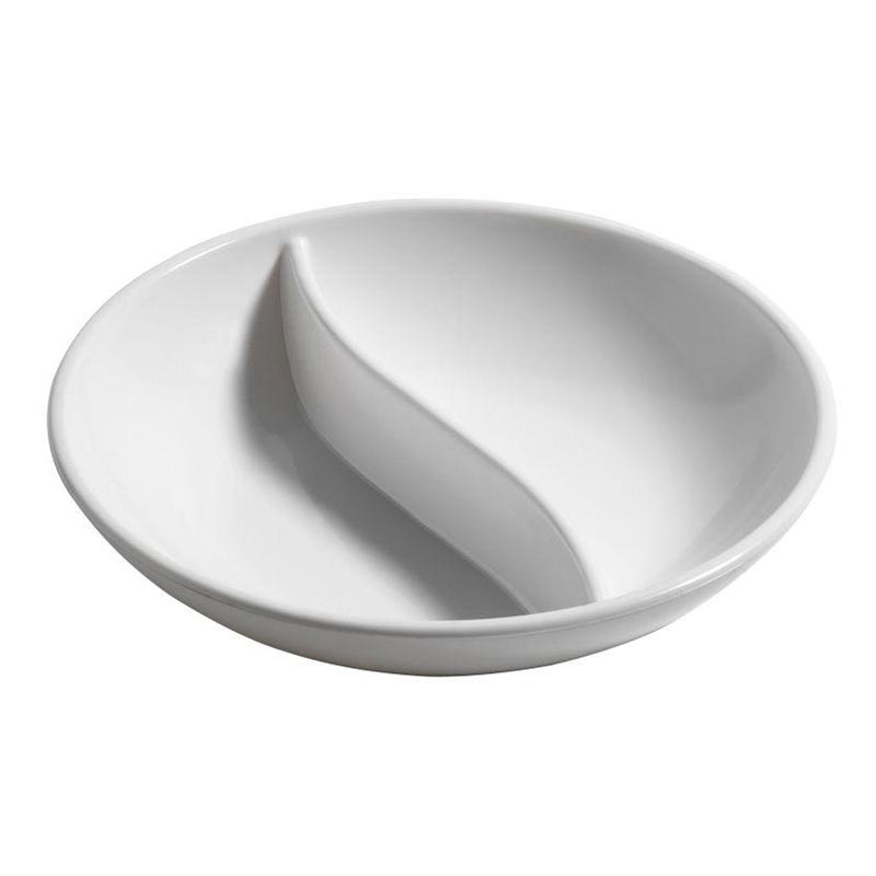 Bora Plastik Yuvarlak Bölmeli Sos Kabı, Polikarbonat, 8.5 cm, Beyaz — Bora Plastik
