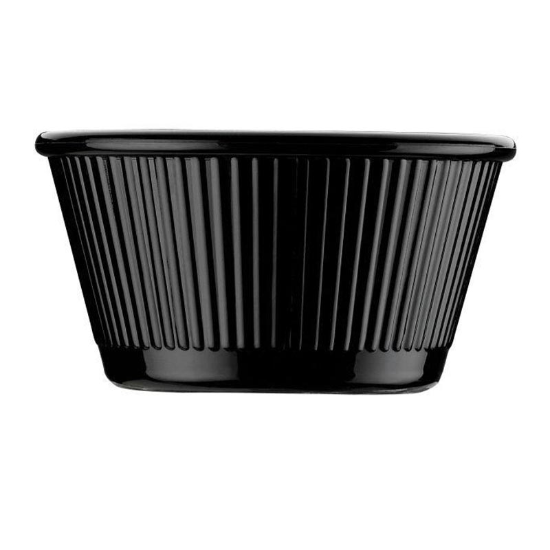 Bora Plastik Yuvarlak Mini Sosluk, Polikarbonat, 8.4x4.4 cm, Siyah — Bora Plastik