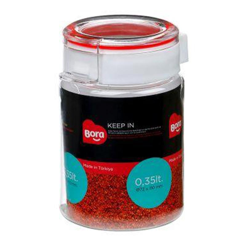 Bora Plastik Yuvarlak Pet Saklama Kabı, No:2, 350 ml — Bora Plastik