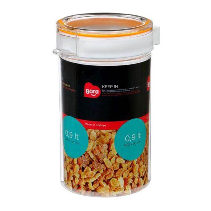 Bora Plastik Yuvarlak Pet Saklama Kabı, No:3, 900 ml — Bora Plastik