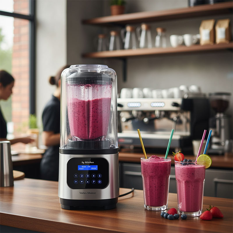 By Kitchen Vortex Silencer Gürültü Önleyici Kapaklı Dijital Bar Blender, 2 L, 1800 W, Gri — By Kitchen — Görsel 2