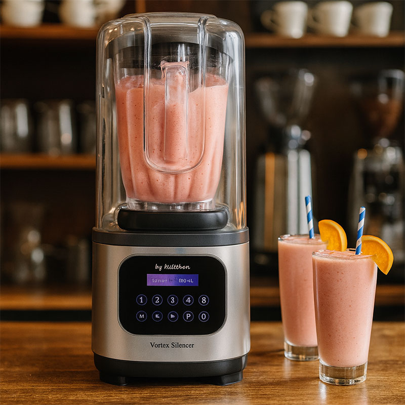 By Kitchen Vortex Silencer Gürültü Önleyici Kapaklı Dijital Bar Blender, 2 L, 1800 W, Gri — By Kitchen — Görsel 4