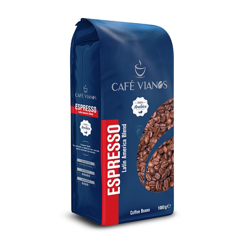 Cafe Vianos Espresso Latin America Blend Çekirdek Kahve, 1000 gr — Cafe Vianos
