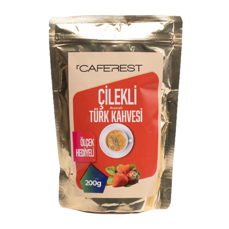 Caferest Çilekli Öğütülmüş Türk Kahvesi, 200 gr — Caferest