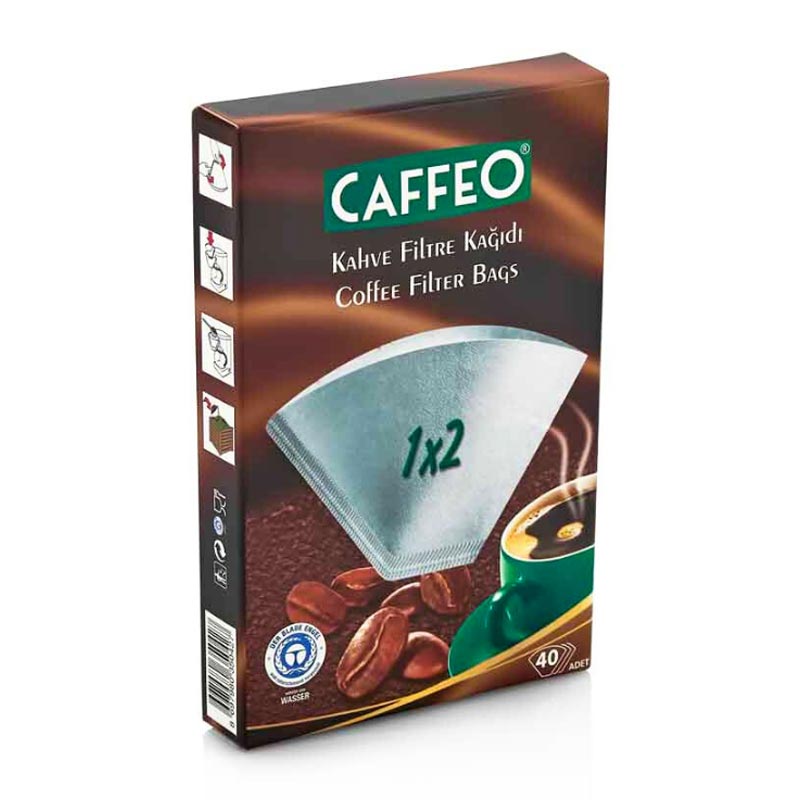Caffeo 1x2 Kahve Filtre Kağıdı, 40 Adet, Beyaz — Caffeo — Görsel 2