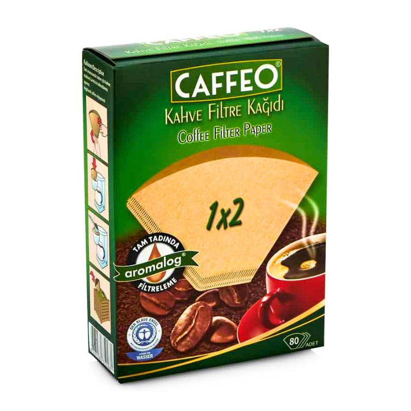 Caffeo 1x2 Kahve Filtre Kağıdı, 80 Adet — Caffeo — Görsel 2