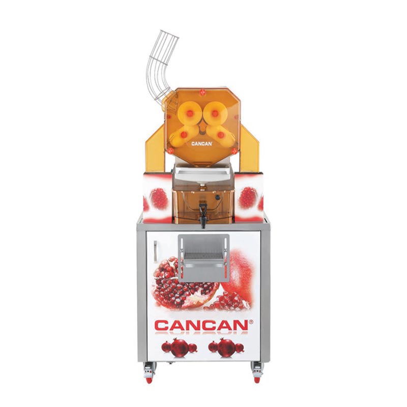 Cancan Depolu Bardaklı Otomatik Nar ve Greyfurt Sıkma Makinesi, 32 Adet/dk — Cancan