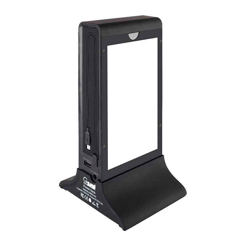 Cyclone Masaüstü Mobil Şarj Cihazı, Powerbank, LED Işıklı, Siyah — Cyclone — Görsel 6