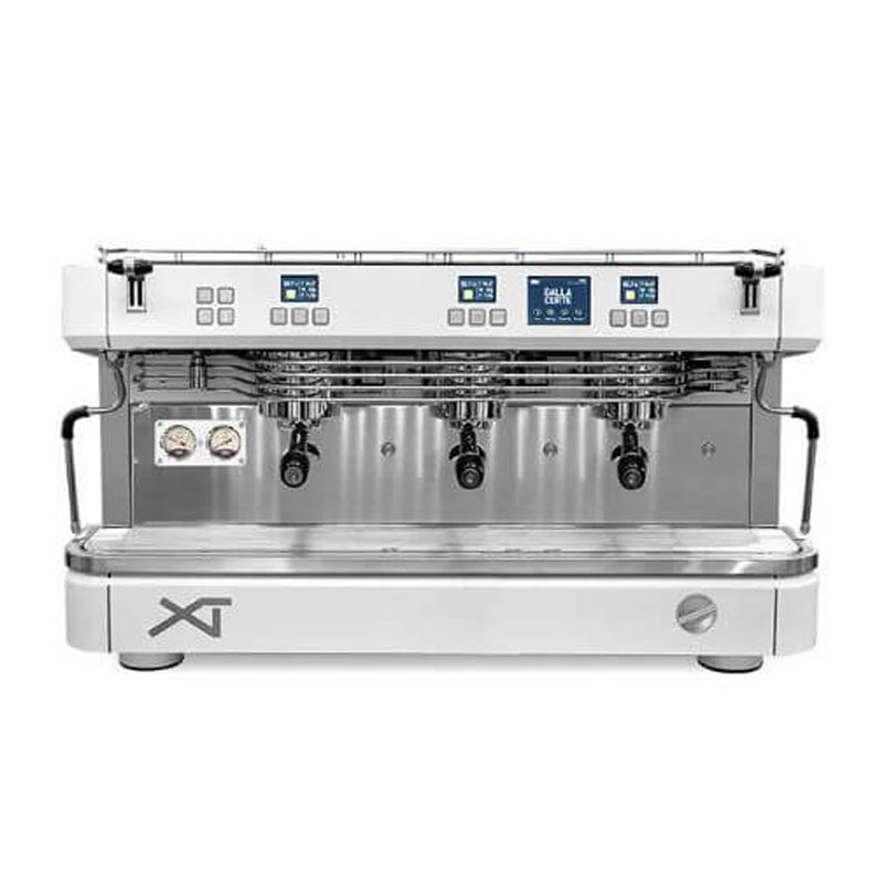 Dalla Corte XT Classic Espresso Kahve Makinesi, 3 Gruplu, Beyaz Krom — Dalla Corte