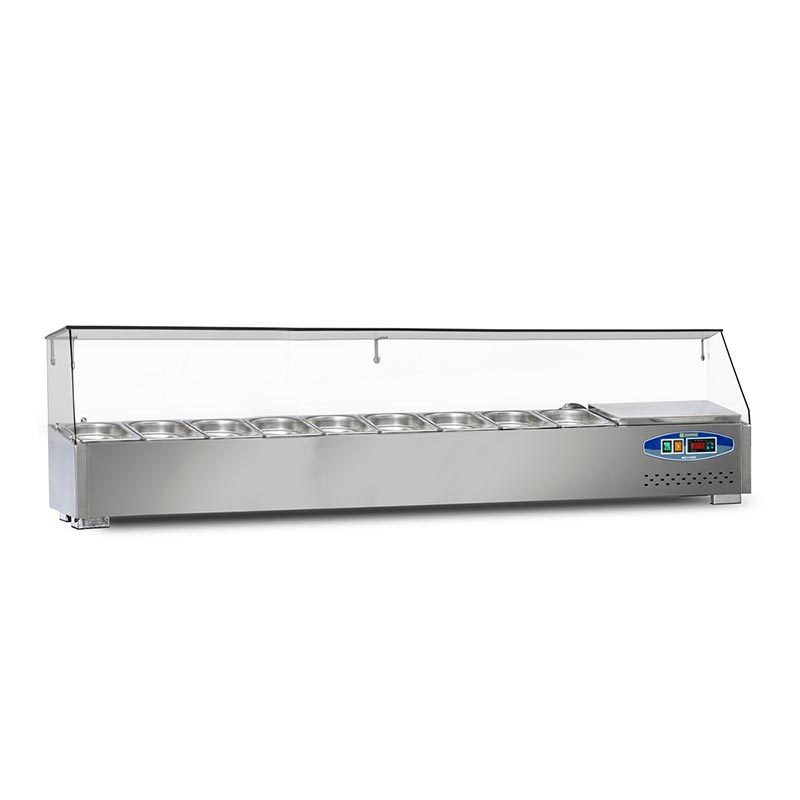 Dampak Set Üstü Soğutmalı Salad Bar, 10 Küvet, 59 L, 200x35x40 cm — Dampak