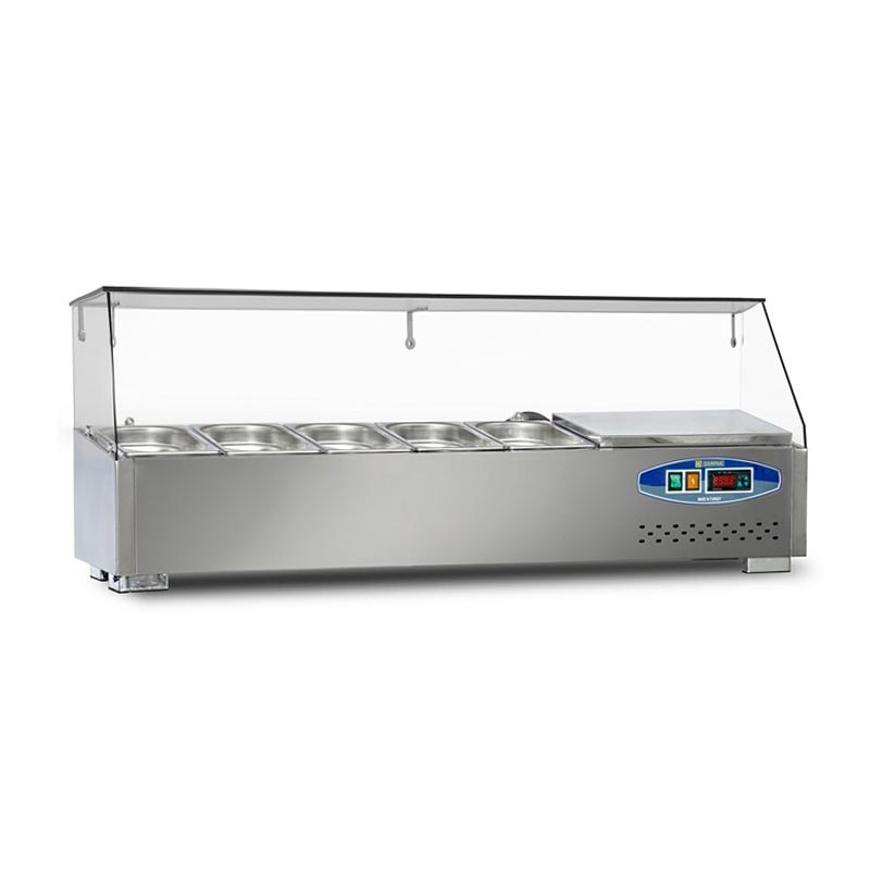 Dampak Set Üstü Soğutmalı Salad Bar, 5 Küvet, 29 L, 120x35x40 cm — Dampak
