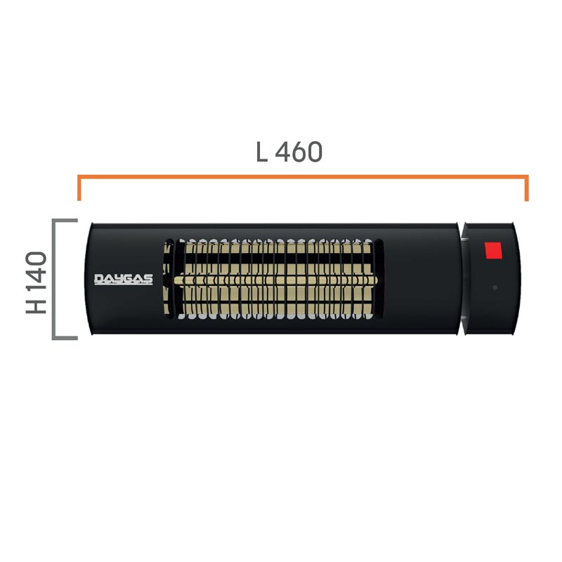 Daygas Solis 2000 Plus Kumandalı Cafe Tipi Isıtıcı, 2000 W, Siyah — Daygas — Görsel 2