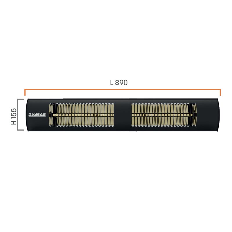 Daygas Solis 4000 Cafe Tipi Isıtıcı, 4000 W, Siyah — Daygas — Görsel 2