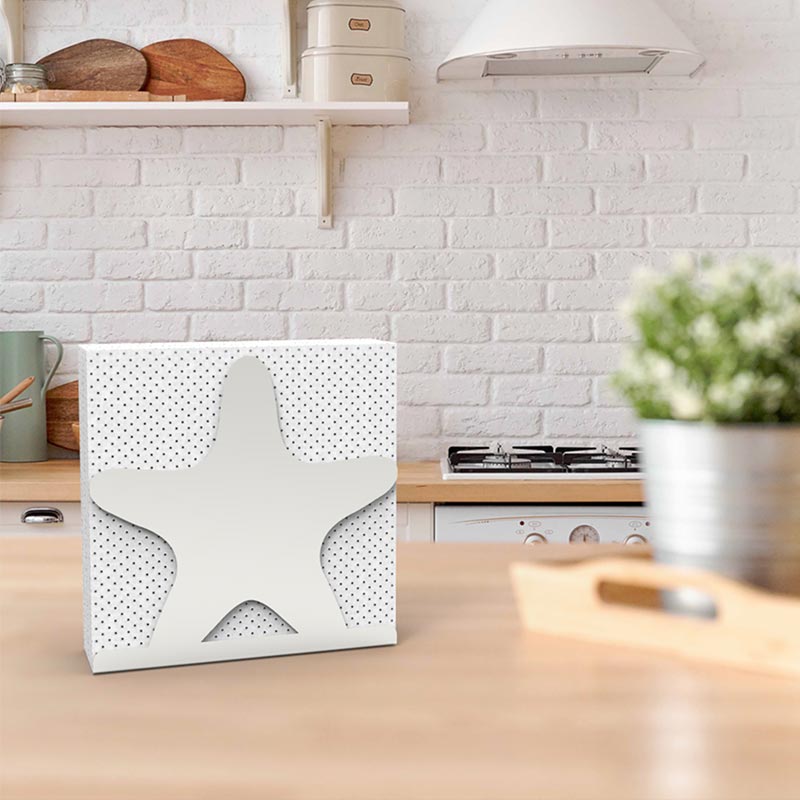 Decorelax Deniz Yıldızı Temalı Metal Peçetelik, Gri — Decorelax — Görsel 6