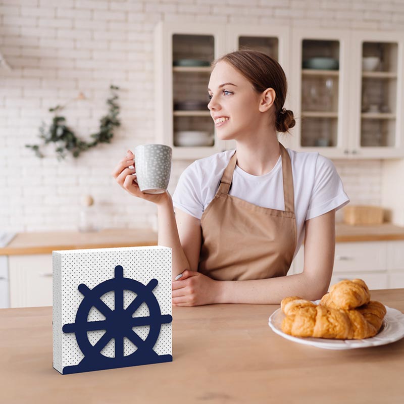 Decorelax Dümen Temalı Metal Peçetelik, Mavi — Decorelax — Görsel 5