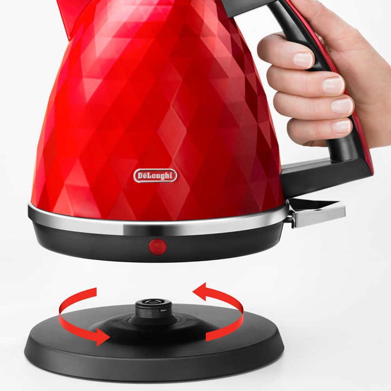 Delonghi KBJ 2001.R Brillante Su Isıtıcı & Kettle, Kırmızı — Delonghi — Görsel 4