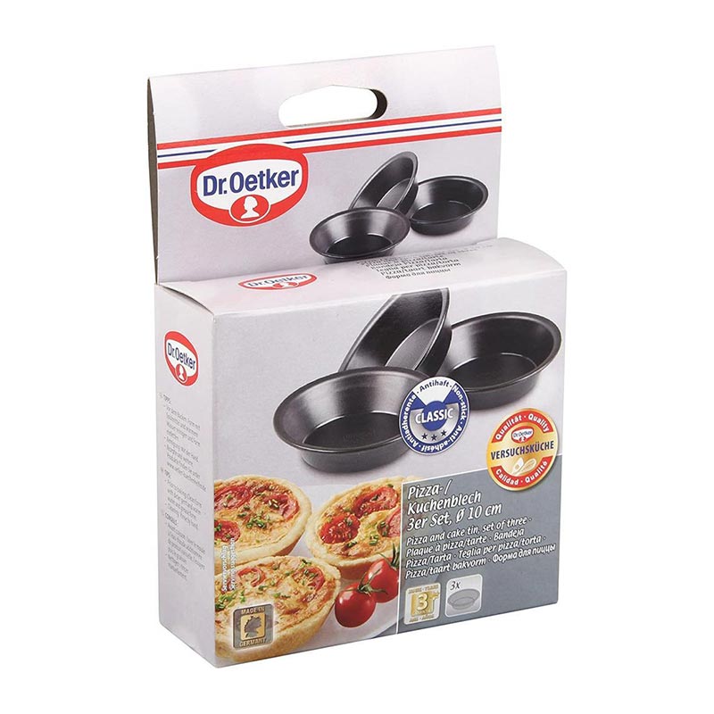 Dr. Oetker 1510 Klasik Kek ve Pizza Tepsisi, 10x3 cm, 3 Adet — Dr. Oetker — Görsel 3