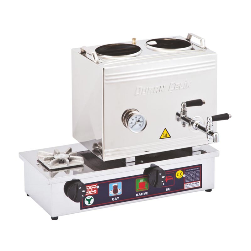 Duran Çelik DÇ 002 30 Model 2 Demlikli Kaynaklı Çay Ocağı, 15 L, Doğalgazlı — Duran Çelik