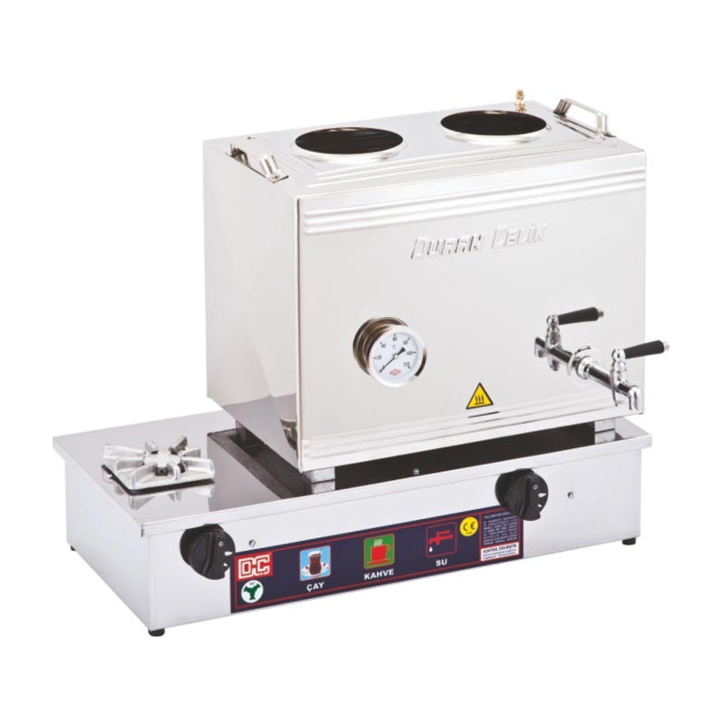 Duran Çelik DÇ 003 35 Model 2 Demlikli Kaynaklı Çay Ocağı, 25 L, Doğalgazlı — Duran Çelik