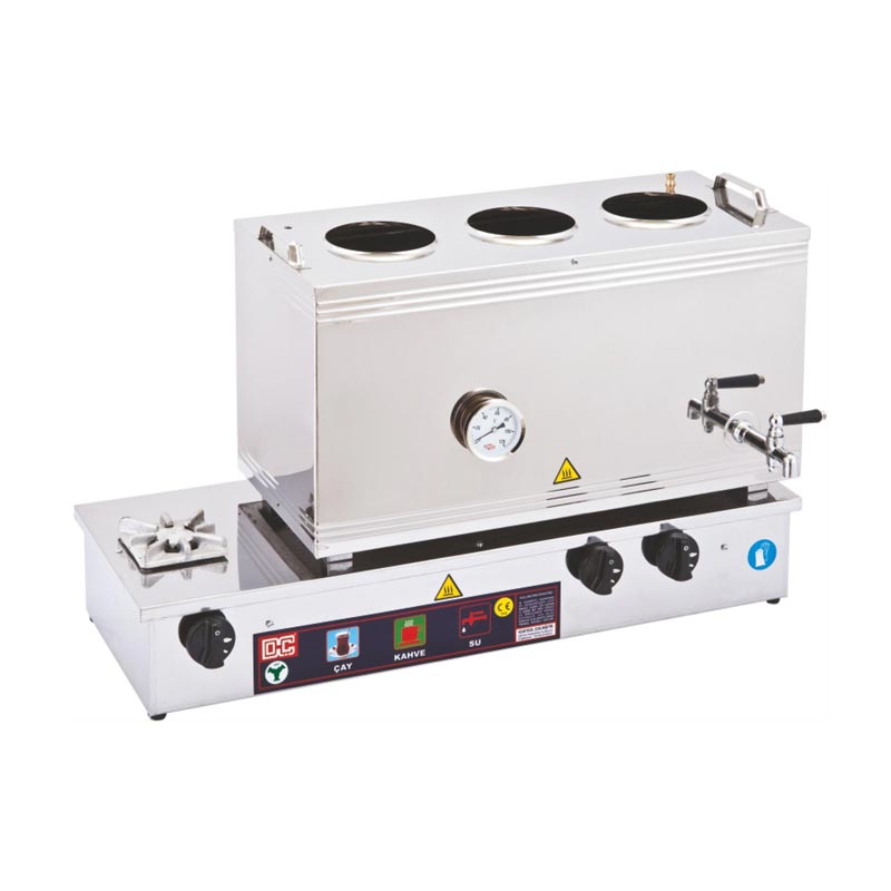 Duran Çelik DÇ 005 55 Model 3 Demlikli Kaynaklı Çay Ocağı, 42 L, LPG — Duran Çelik
