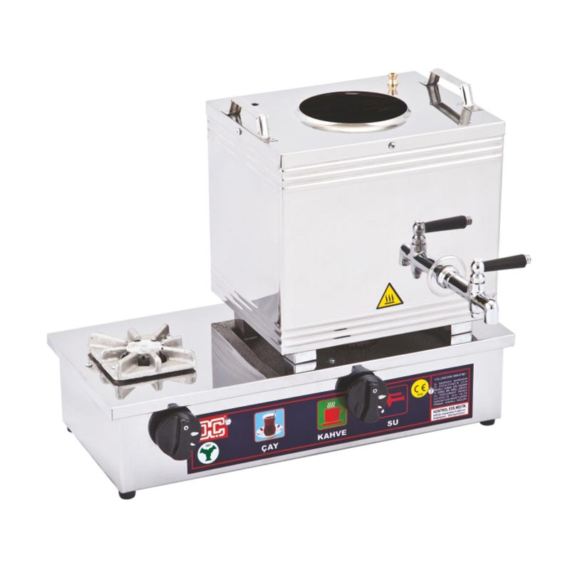 Duran Çelik DÇ 008 15 Model Tek Demlikli Vidalı Çay Makinası, 12 L, LPG — Duran Çelik