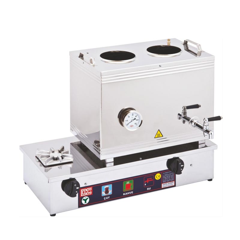 Duran Çelik DÇ 009 30 Model 2 Demlikli Vidalı Çay Ocağı, 15 L, Doğalgazlı — Duran Çelik