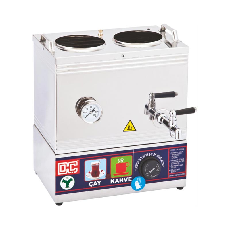 Duran Çelik DÇ 032 30 Model 2 Demlikli Vidalı Çay Ocağı, 15 L, Elektrikli — Duran Çelik