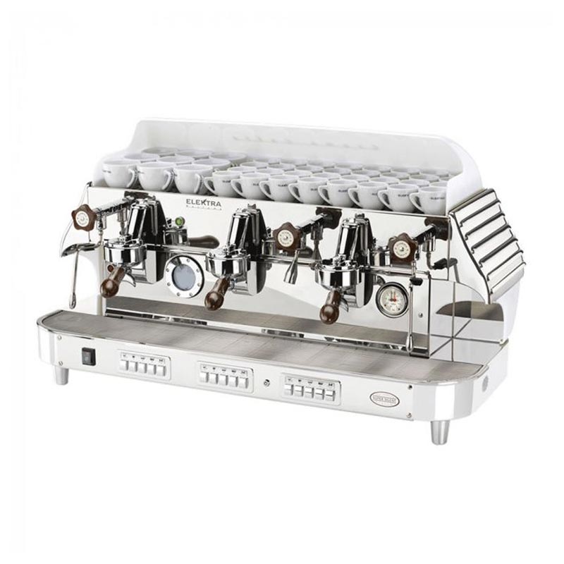 Elektra Barlume Tam Otomatik Espresso Kahve Makinesi, 3 Gruplu, Beyaz — Elektra