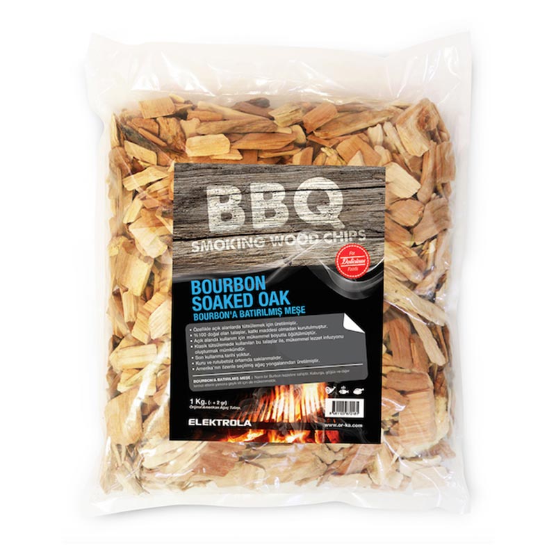 Elektrola BBQ Wood Chip Tütsüleme Talaşı, Burbon Meşe, 1 kg — Elektrola