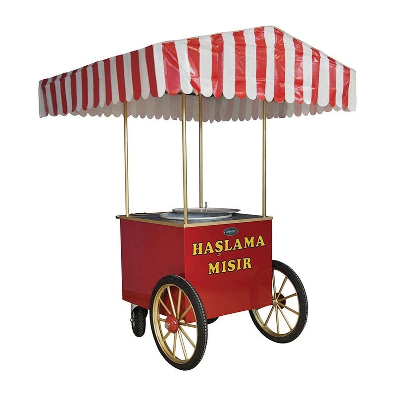 Emart Haşlama Mısır Arabası, 80x80x90 cm — Emart