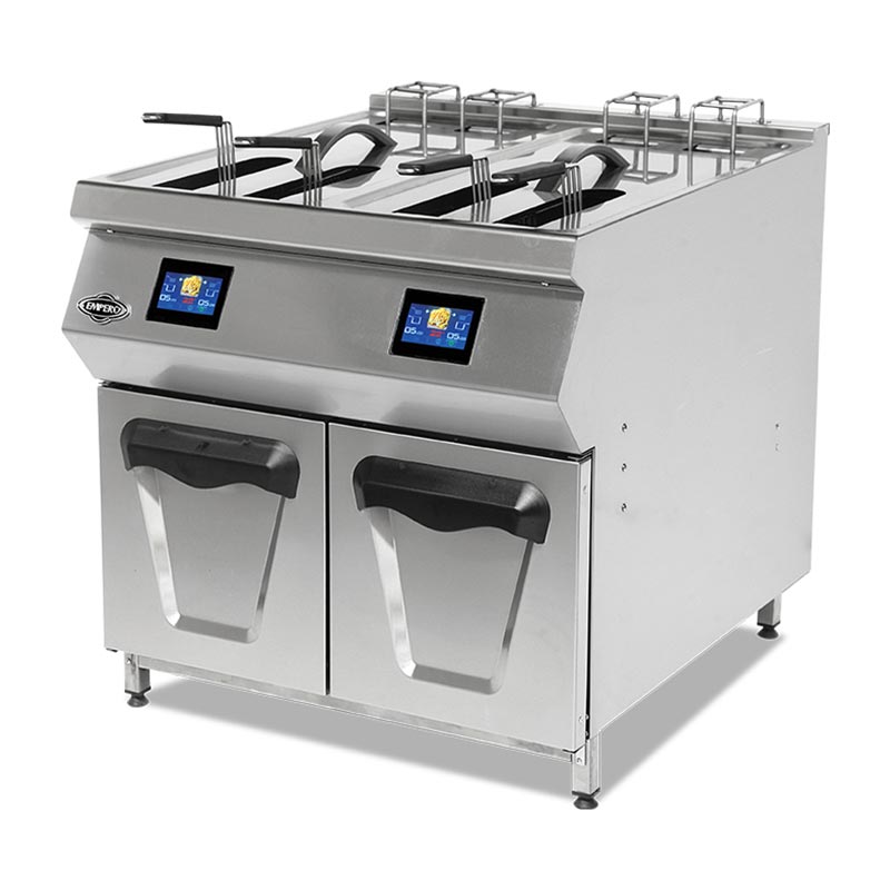 Empero 900 Plus Asansörlü Hızlı Pişirme Fritözü, Yağ Filtreli, 25+25 L — Empero