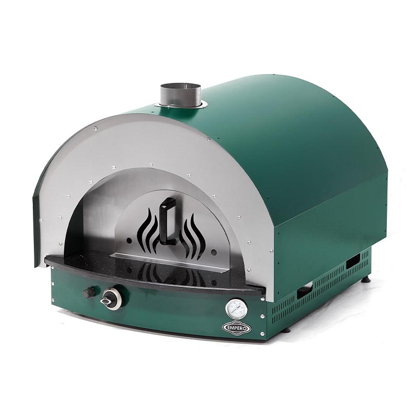 Empero PLF.PLS.D5.G Ev Tipi Taş Tabanlı 25 cm x 4 Pizza Kapasiteli Pizza ve Pide Fırını, Gazlı, Yeşil — Empero — Görsel 2