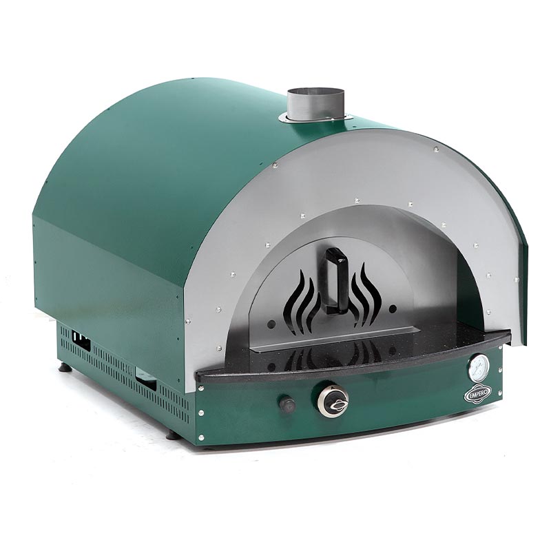 Empero PLF.PLS.D5.G Ev Tipi Taş Tabanlı 25 cm x 4 Pizza Kapasiteli Pizza ve Pide Fırını, Gazlı, Yeşil — Empero — Görsel 3