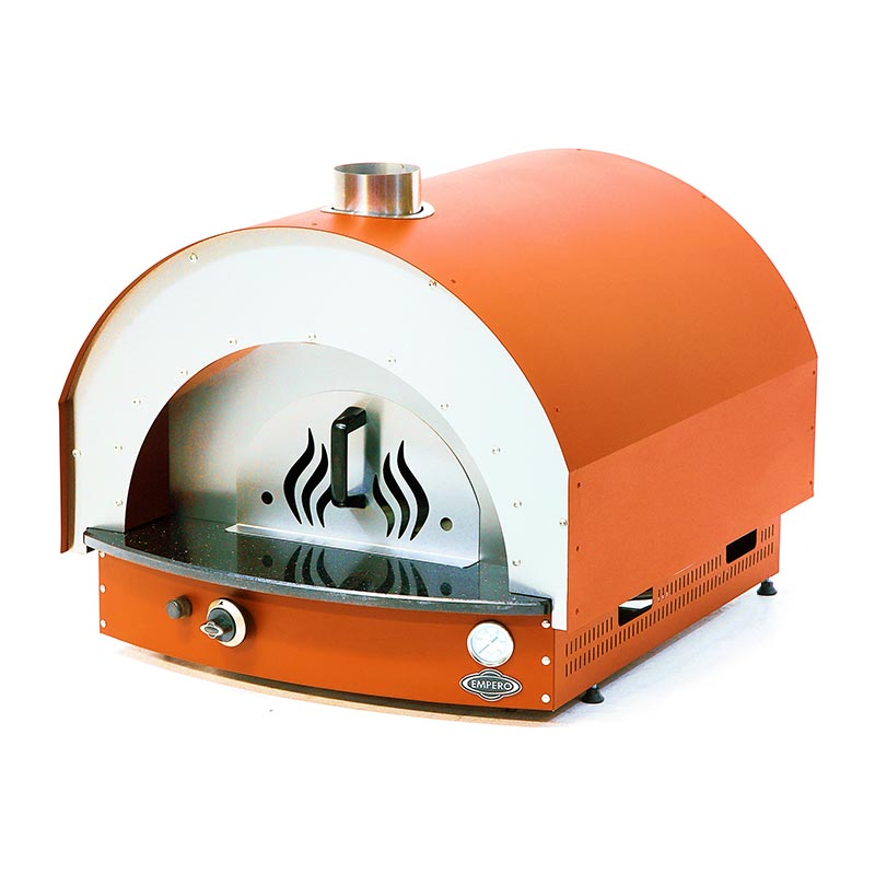 Empero PLF.PLS.D5.W.O Ev Tipi Taş Tabanlı 25 cm x 4 Pizza Kapasiteli Pizza ve Pide Fırını, Odunlu, Turuncu — Empero — Görsel 3
