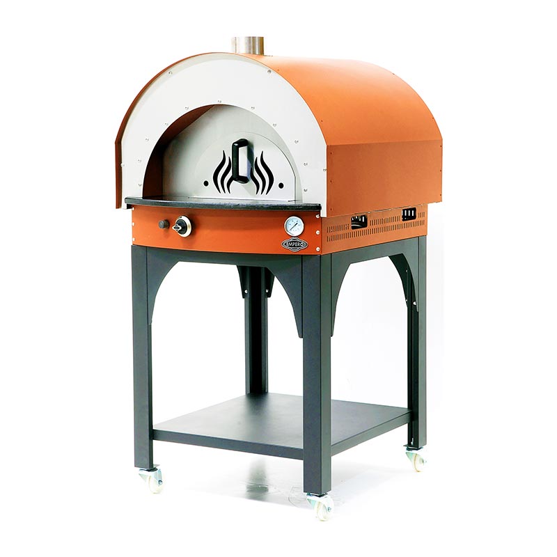 Empero PLF.PLS.D5.W.O Ev Tipi Taş Tabanlı 25 cm x 4 Pizza Kapasiteli Pizza ve Pide Fırını, Odunlu, Turuncu — Empero — Görsel 6