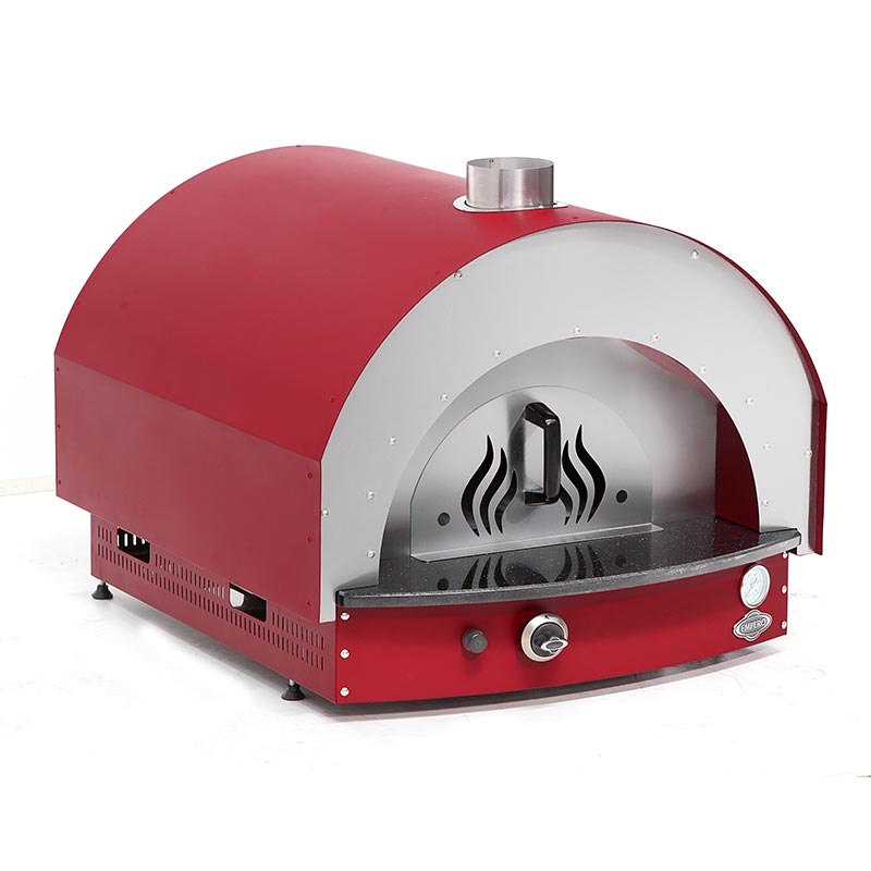 Empero PLF.PLS.D5.W.R Ev Tipi Taş Tabanlı 25 cm x 4 Pizza Kapasiteli Pizza ve Pide Fırını, Odunlu, Kırmızı — Empero — Görsel 3