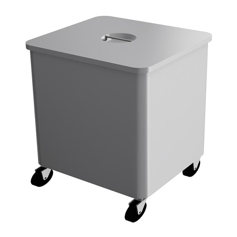Empero Tekerlekli Kare Çöp Kovası, Inox — Empero