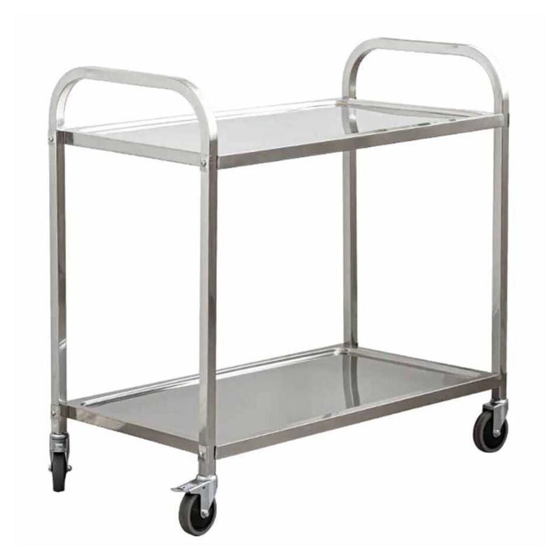 Epinox CAS-03 2 Katlı Paslanmaz Çelik Servis Arabası, 940x500x930 mm