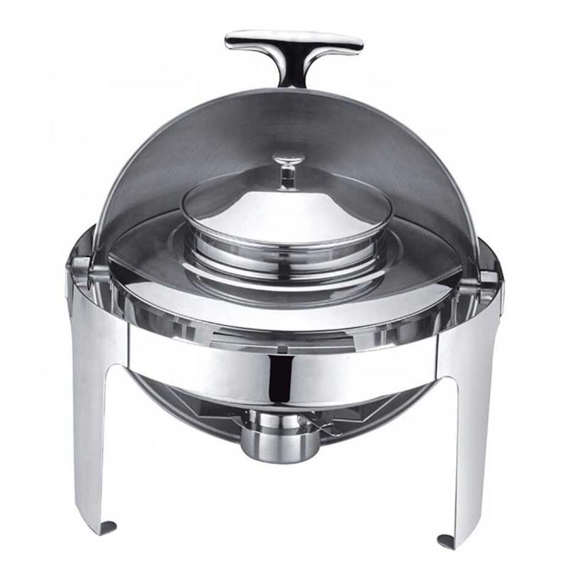 Epinox CCD-45 Roll Top Chafing Dish Çorbalık, 4.5 L, Jel Yakıt + Elektrikli