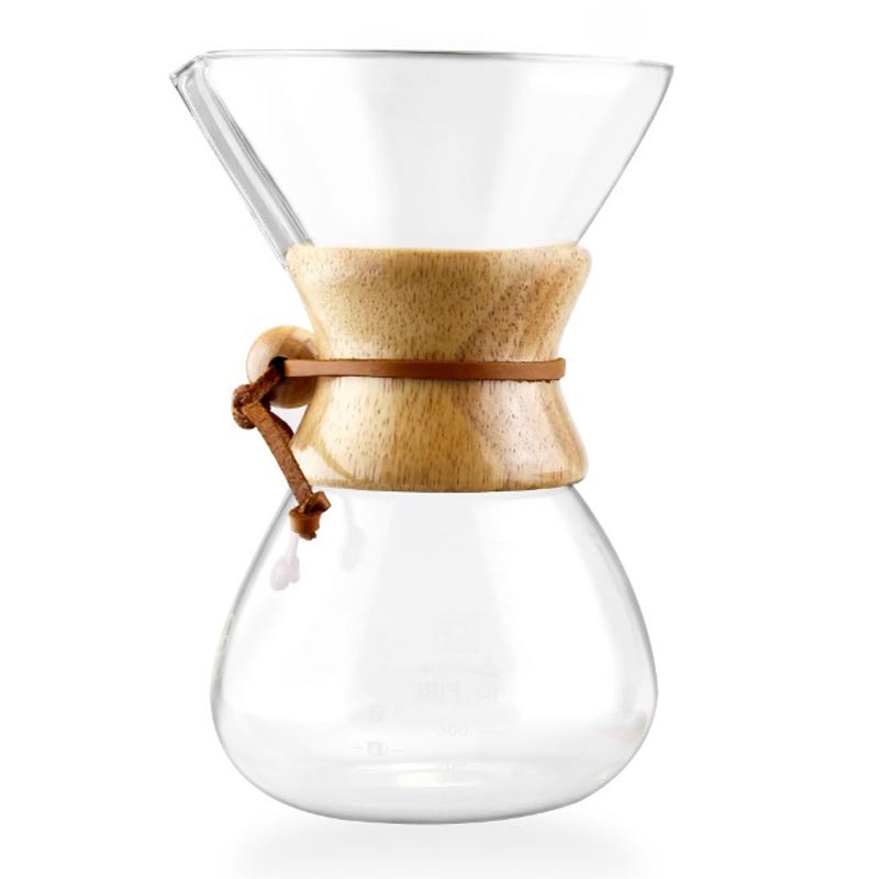 Epinox CK-600A Ahşap Tutacaklı Chemex, 600 ml, 4 Bardak