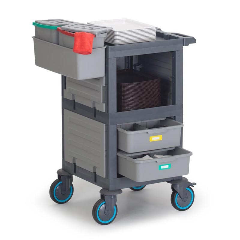 Fantom Procart 207 3 Katlı Kapalı Servis Arabası, 2 Çekmeceli, 200 kg Kapasiteli — Fantom — Görsel 3